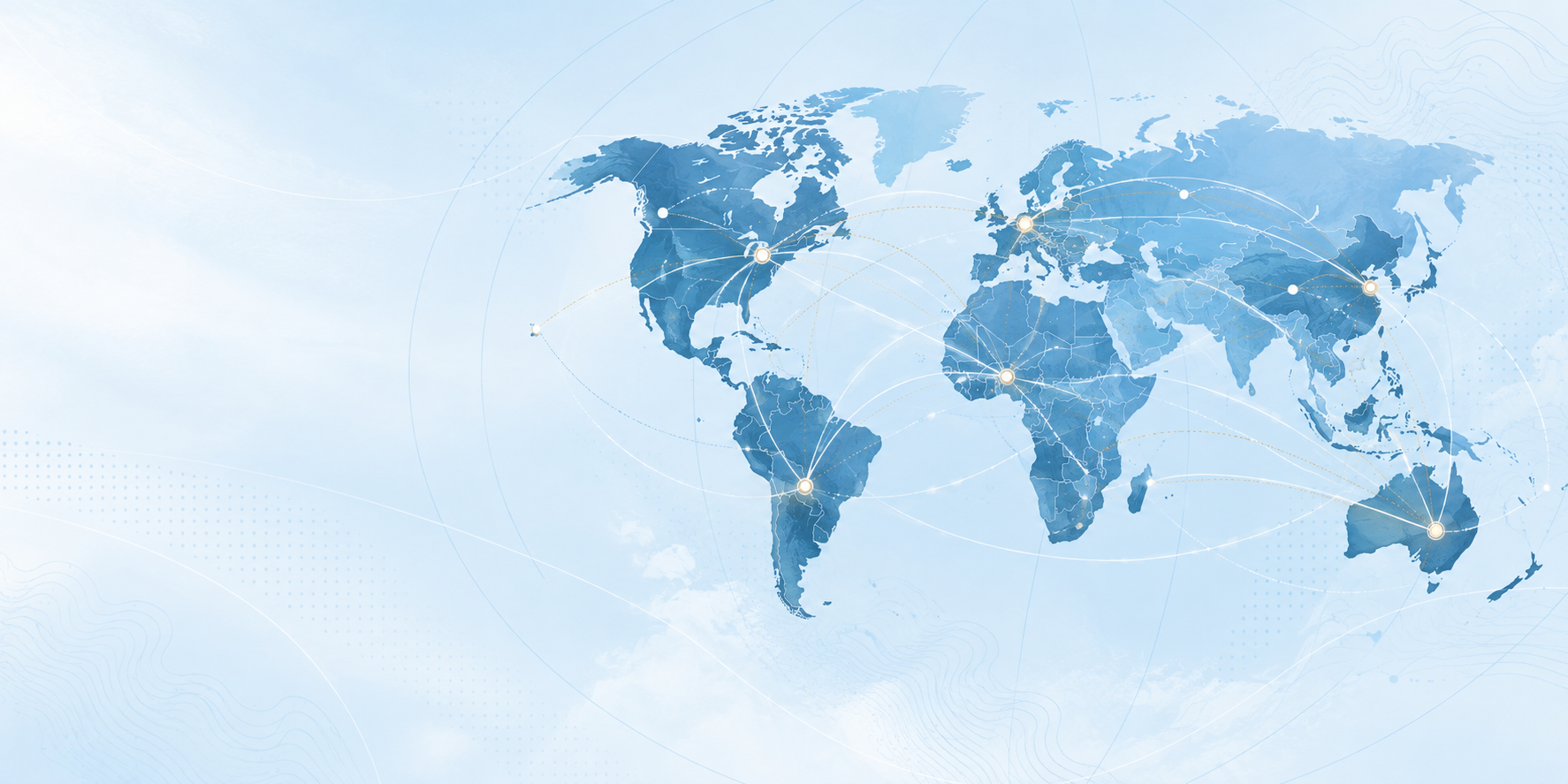 A map of Earth showing connections across continents